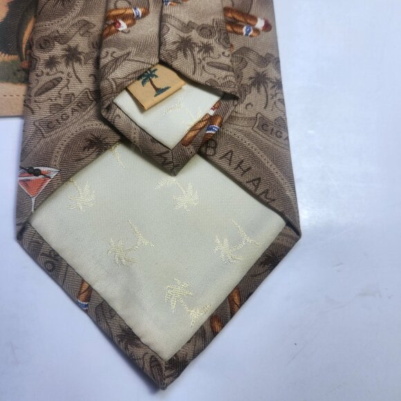 Tommy Bahama Men's Necktie Silk Handmade Havana Smoker Cigar New with Tags - Picture 4 of 7
